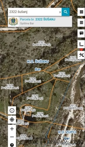Bar-Susanj,12.16ara na 1km od mora