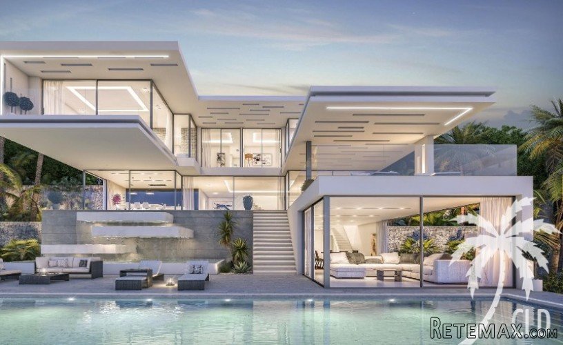 Modern villa project with superb sea views on an exquisite..