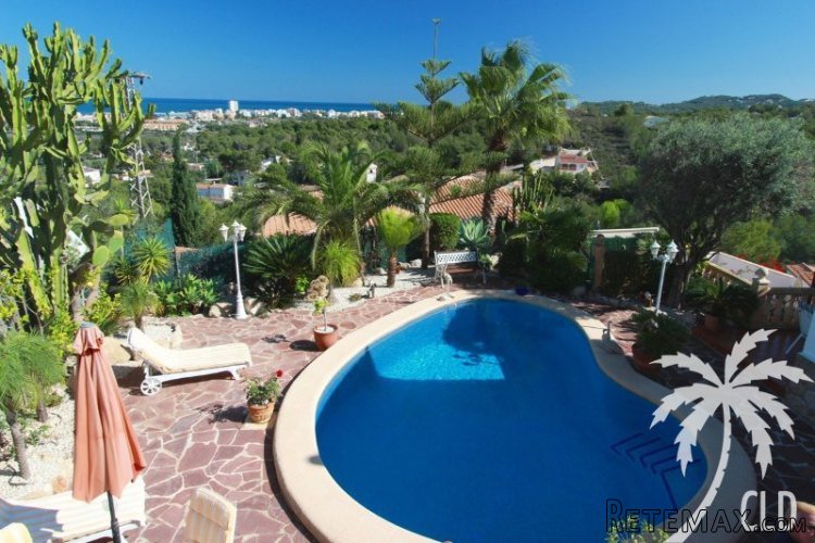 Villa with sea view located in Javea, Costa Blanca. Covered..