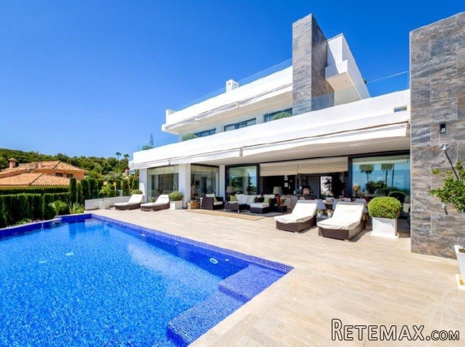 A very stylish, modern villa with panoramic sea views from..