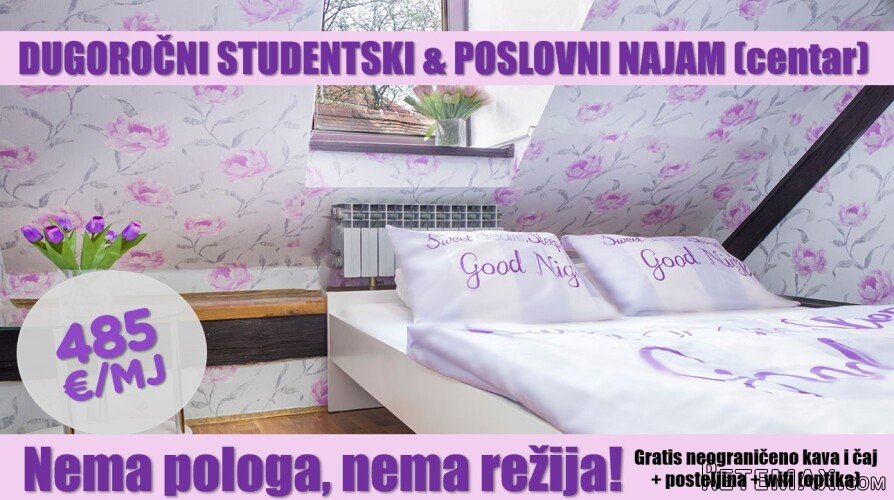 Studentski i poslovni najam -nema režija ni pologa,ZG centar - 4