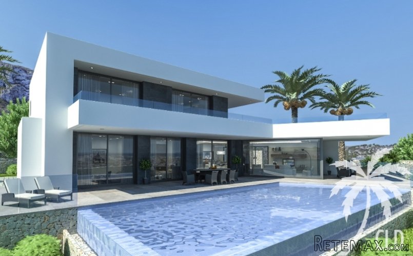 Design Villa on a superb plot of 1,586m2 with lovely sea..