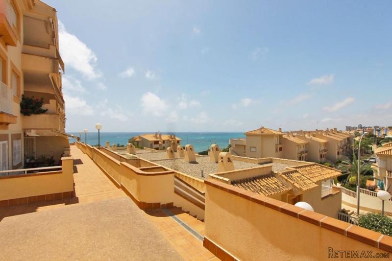 South facing with sea views, and pool..