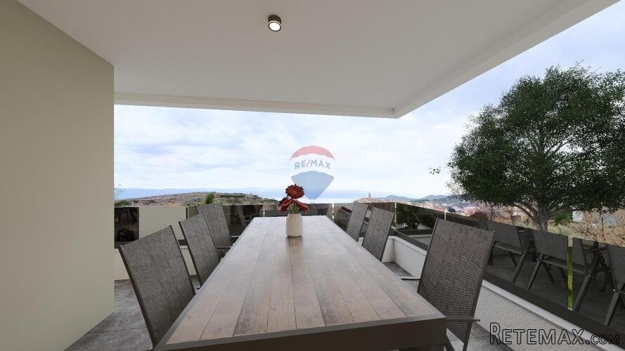 Otok Krk, Vrbnik - trosoban stan na prvom katu - novogradnja