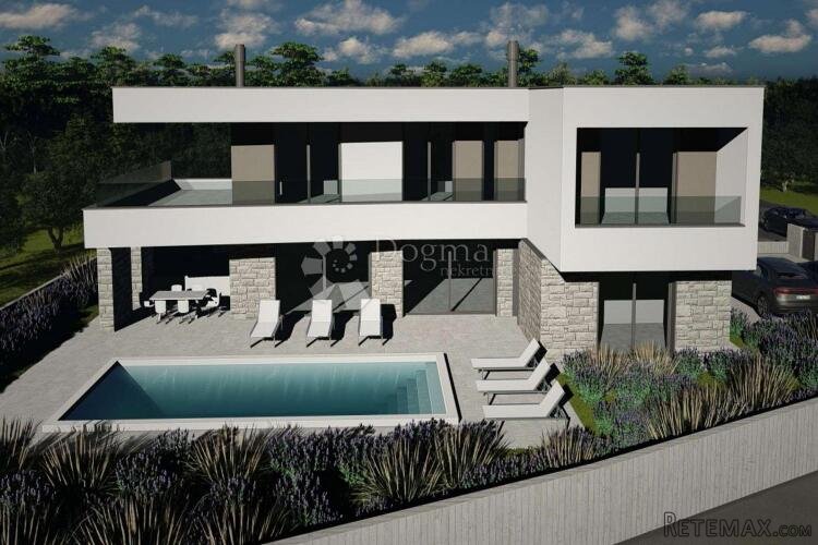 ŠTINJAN – ravna parcela s projektom za kuću s bazenom - 3