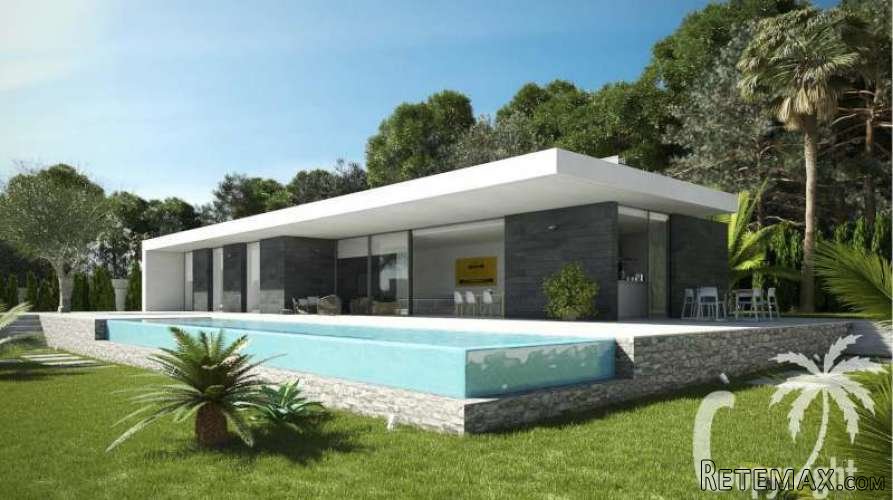 Modern project to built a single storey, new villa with..