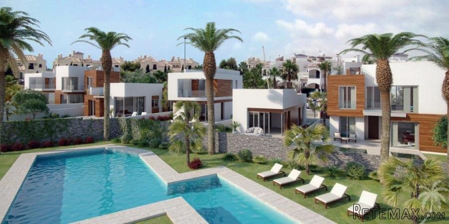 Modern design villas are built within a new residence in..