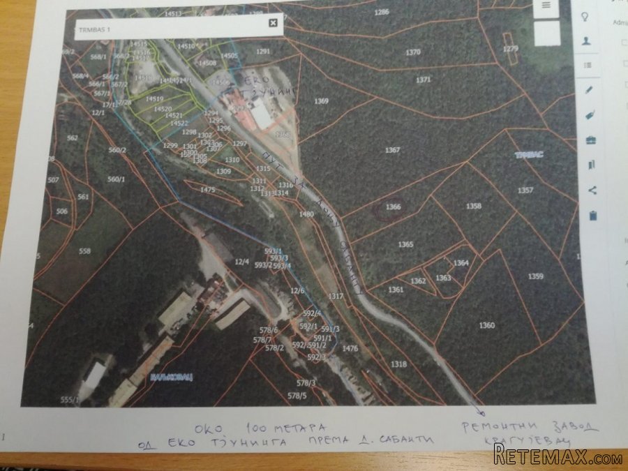 Prodajem zemljiste sa mladom sumom-Kragujevac