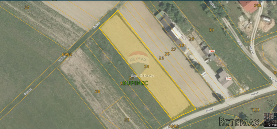 Jastrebarsko, Kupinec - građevinsko zemljište 1890 m2