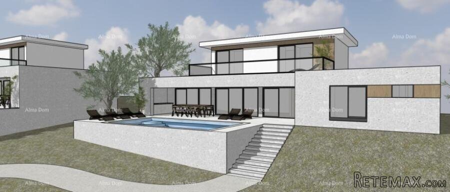 Motovun – okolica, građevinsko zemljište s projektom i doz.. - 2