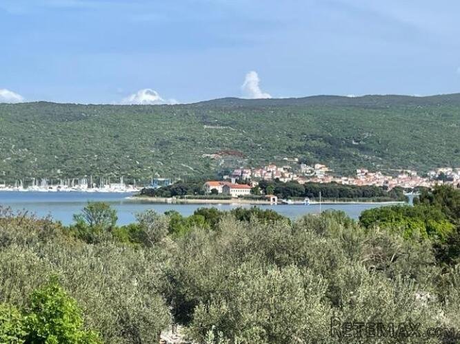 Krk,grad Krk,maslinik na prekrasnoj lokaciji,pogled na more