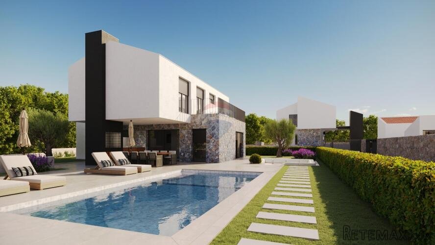 OTOK KRK, MALINSKA moderna villa sa okućnicom i bazenom