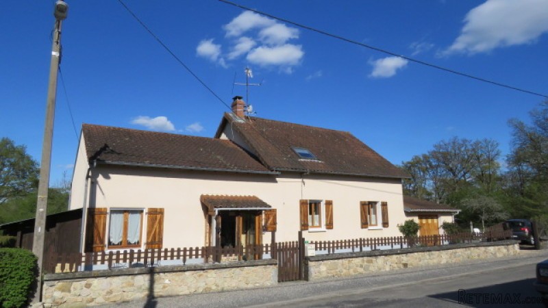 Big country house with orchard.