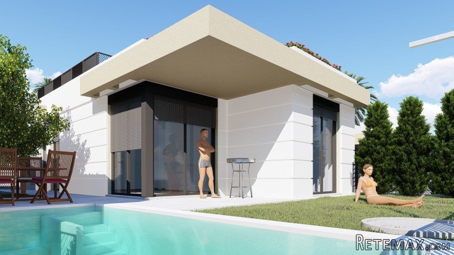 Este bungalow es de una planta, 2 dormitorios y 2 baños...