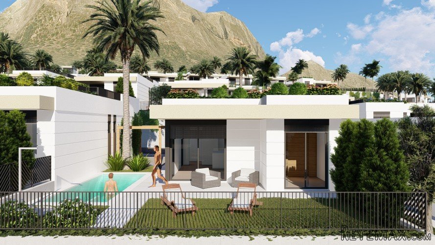 Este bungalow es de una planta, 3 dormitorios y 2 baños...