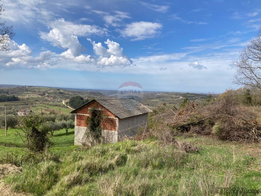 Grožnjan okolica, građevinsko zemljište s pogledom na more - 2