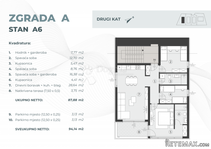 Luksuzna novogradnja - penthouse u zatvorenom kompleksu - 2