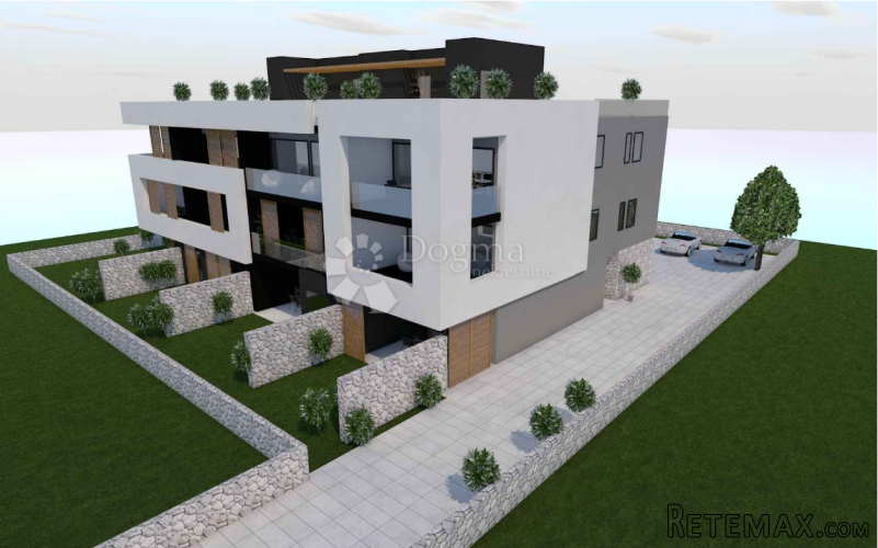 Novogradnja Privlaka - prizemlje, 120m od mora - 2