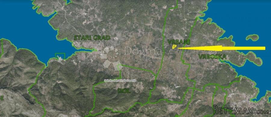 Hvar, Vrbanj, 7434 m2, poljoprivredna parcela s pristupom