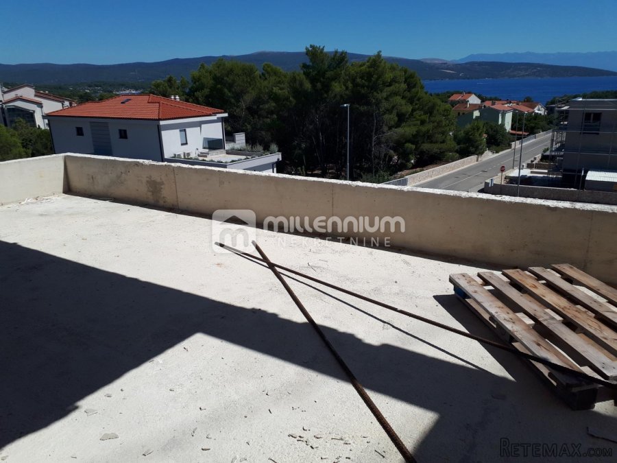 Otok Krk, Krk, novogradnja, etaža 3s+db, 88.27m2, bazen - 3