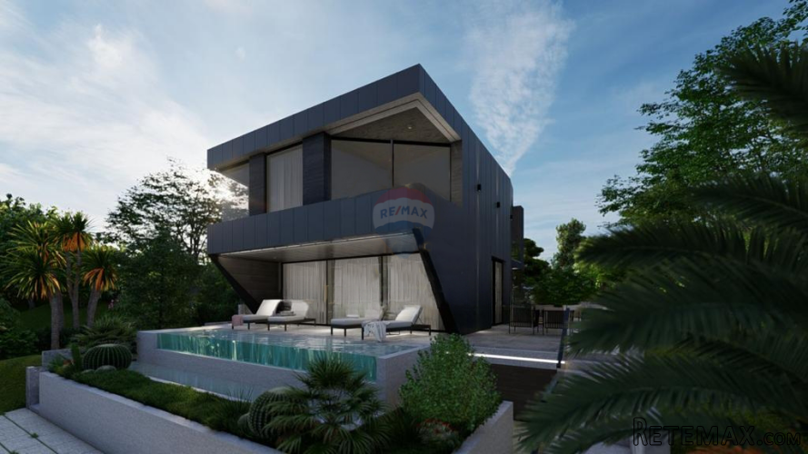 OTOK KRK-moderna samostojeća villa 30 metara do plaže