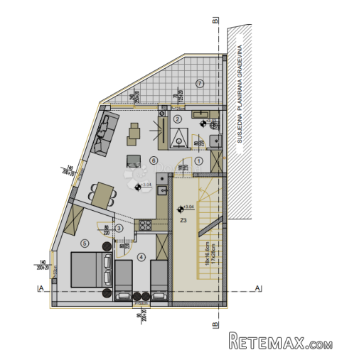 Novogradnja Pula-zapad (Veli Vrh) 54 m2, 1. kat - 2