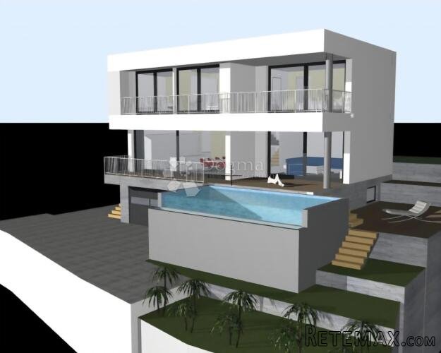 Zemljište s projektom za vilu i pogledom na more, Brela