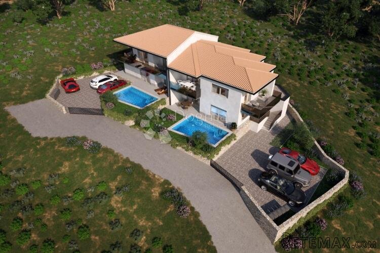 Apartman s bazenom i pogledom na more – Vrbnik