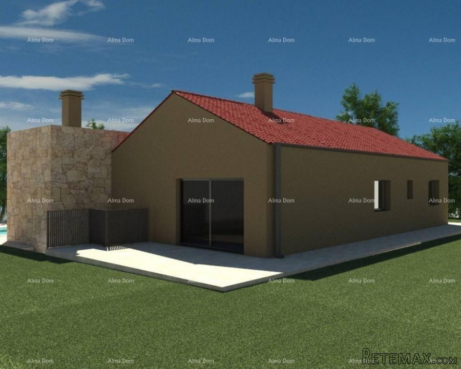 Građevinsko zemljište s projektom, blizina Marčane - 4
