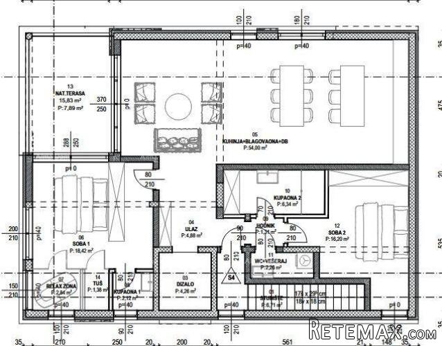 Vabriga – Stan na 2. katu s prostranom terasom, 129,50 m² - 2
