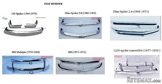 Fiat (1957 to 1975) Bumper Parts for Classic car 