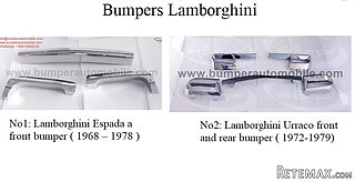 Lamborghini Espada a front bumper (1968 to 1978) 