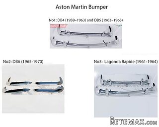 Aston Martin (1959 to 1970) Bumper Parts for Classic 