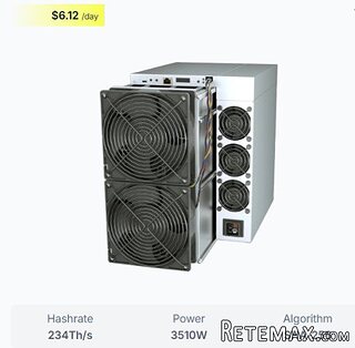 Bitmain Antminer S21 Pro 234Th SHA256 BTC Asic Miner $500